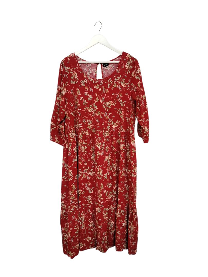 Twin Lakes | Red Floral Dress | Size 18