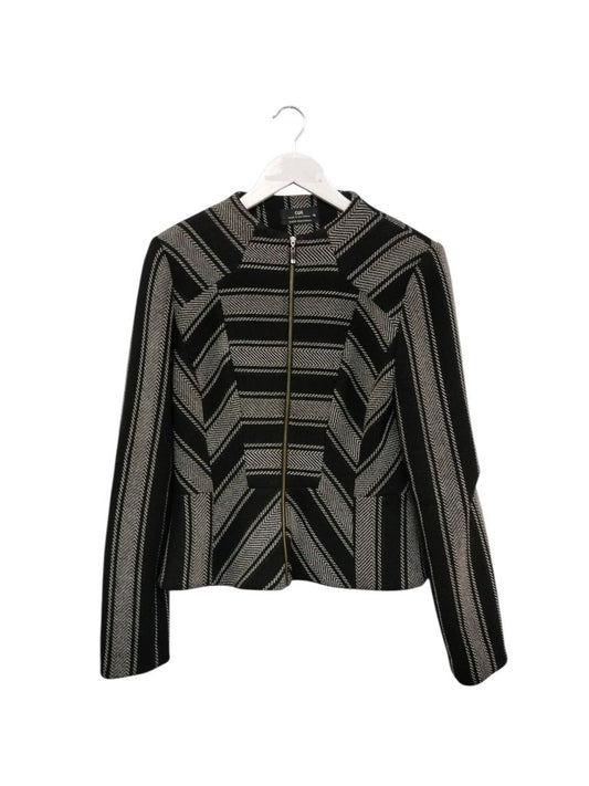 Cue | Grey & Black Stripe Jacket | Size 14