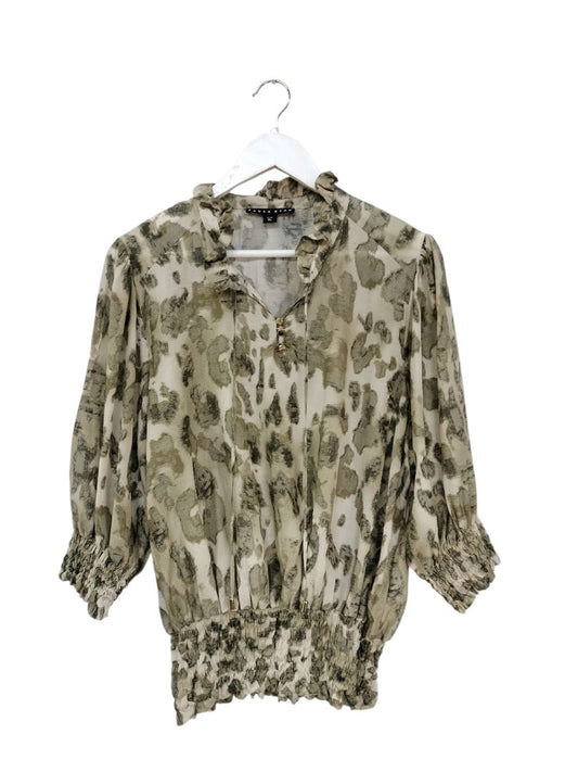 Paula Ryan | Animal Print Two Piece Top & Pant | Size XL