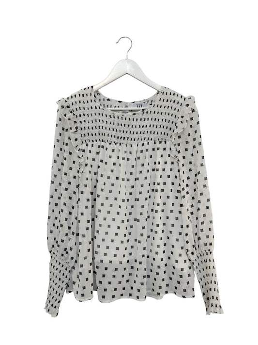 Halo & Hazard | Black and White Top | Size S