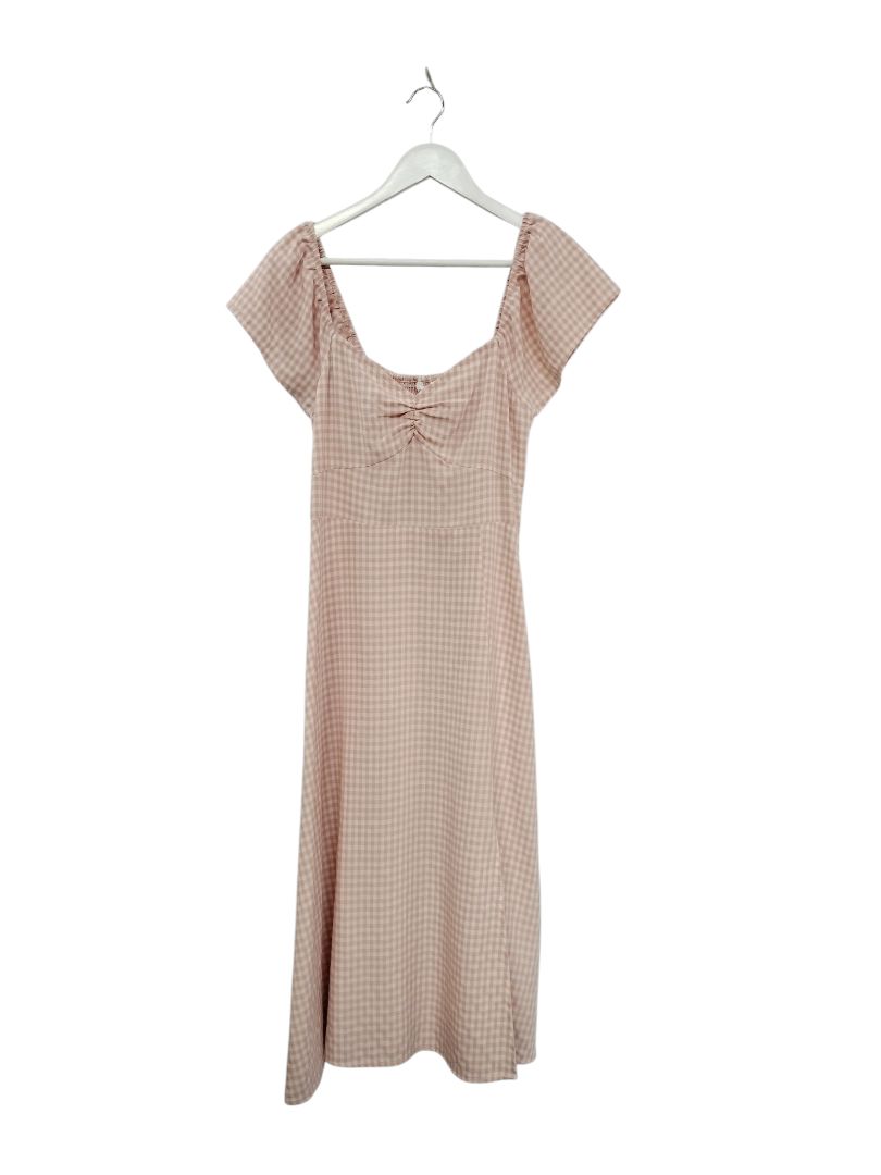 Pagani | Pink and White Check Dress | Size 10