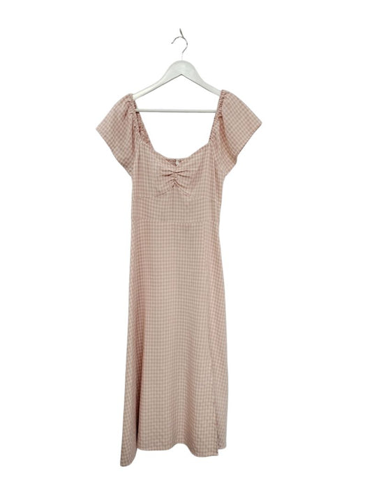 Pagani | Pink and White Check Dress | Size 10