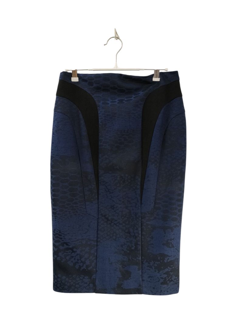 Cue | Blue/Black Skirt | Size 10