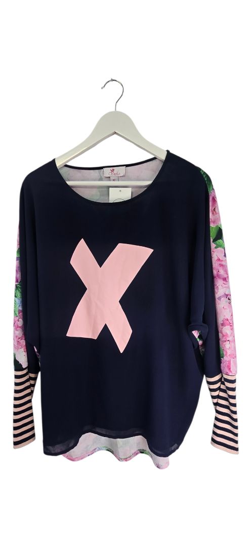 Charlo | Blue and pink Top | Size M