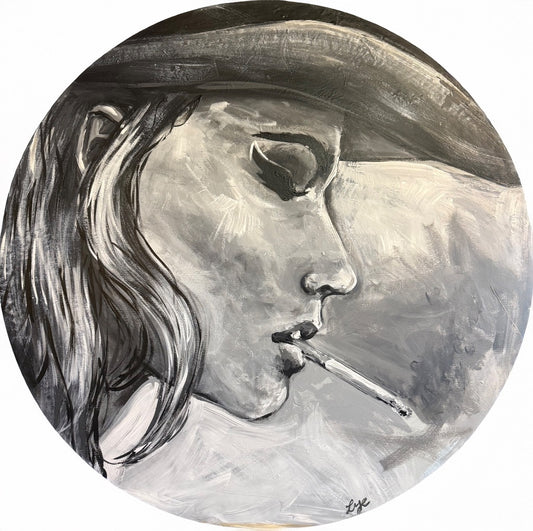 |  Painting - Sally (round) | Size 700mm diameter